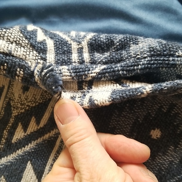 Anu by Natural tapestry jacket blue Aztec design 100% cotton SMALL FLAW - Picture 11 of 11